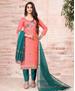Picture of Sightly Peach Cotton Salwar Kameez
