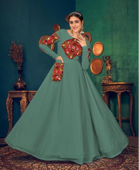 Picture of Magnificent Pista Party Wear Gown