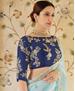 Picture of Appealing Mint Blue Designer Saree