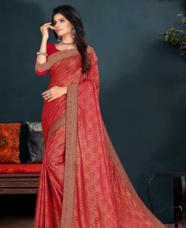Picture of Elegant Red Casual Saree
