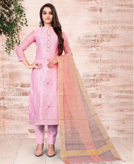 Picture of Pretty Pink Cotton Salwar Kameez
