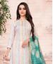 Picture of Well Formed White Cotton Salwar Kameez