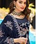 Picture of Sightly Blue Straight Cut Salwar Kameez