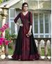 Picture of Bewitching Maroon & Black Readymade Gown
