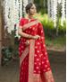 Picture of Graceful Red Silk Saree