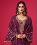 Picture of Stunning Purple Straight Cut Salwar Kameez