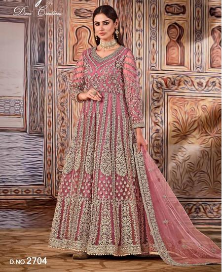 Picture of Statuesque Pink Anarkali Salwar Kameez