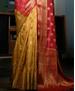 Picture of Good Looking Red & Mustard Silk Saree
