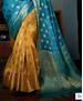 Picture of Fascinating Blue & Mustard Silk Saree