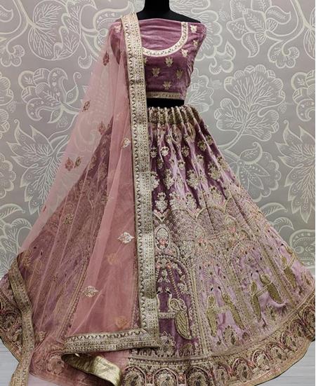 Picture of Comely Lavender Lehenga Choli