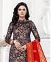 Picture of Bewitching Navy Blue Straight Cut Salwar Kameez