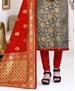 Picture of Classy Grey Straight Cut Salwar Kameez
