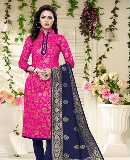 Picture of Ideal Rani Pink Straight Cut Salwar Kameez