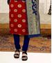 Picture of Beautiful Red Straight Cut Salwar Kameez