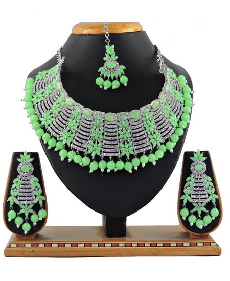 Picture of Excellent Light Green Necklace Set