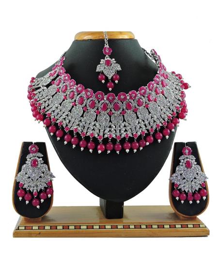 Picture of Taking Rani Pink Necklace Set