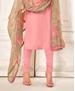 Picture of Comely Light Pink Straight Cut Salwar Kameez