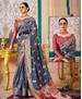 Picture of Resplendent Grey/Blue Casual Saree