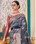 Picture of Resplendent Grey/Blue Casual Saree