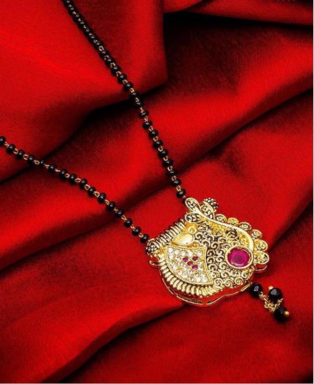 Picture of Admirable Gold & Black Mangalsutra