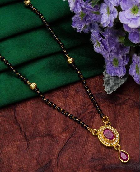 Picture of Grand Gold & Black Mangalsutra