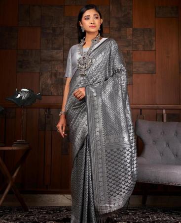 Picture of Shapely Grey Casual Saree