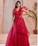 Picture of Good Looking Redish Pink Readymade Gown