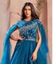 Picture of Pleasing Teal Blue Readymade Gown