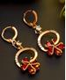 Picture of Alluring Rose Gold & Red Earrings