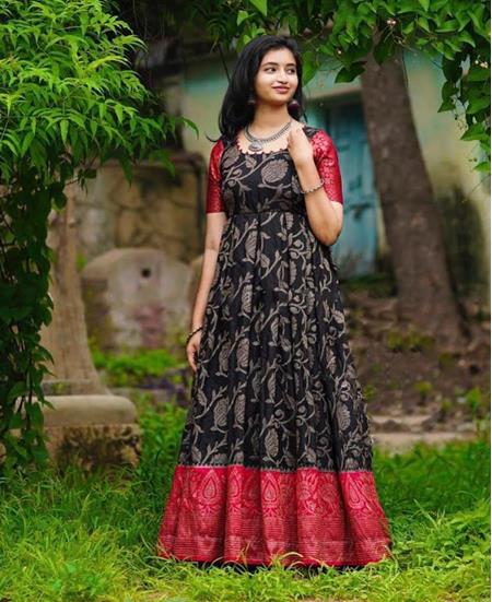 Buy Party Wear Cotton Fabric Designer Kurti in Black Color Online -  SALV3234 | Appelle Fashion