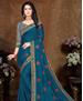 Picture of Appealing Teal Blue Casual Saree