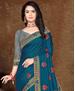 Picture of Appealing Teal Blue Casual Saree