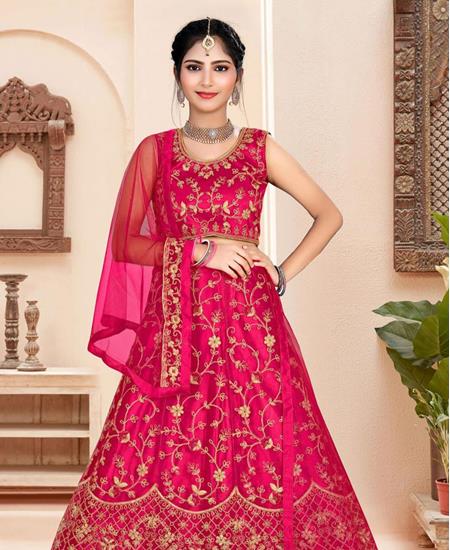 Picture of Excellent Pink Kids Lehenga Choli
