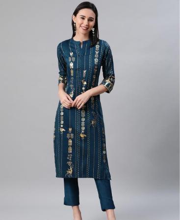 Picture of Graceful Teal Kurtis & Tunic