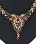 Picture of Delightful Maroon & Green Necklace Set