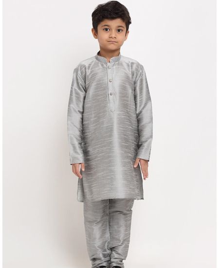 Picture of Superb Grey Kids Kurta Pyjama