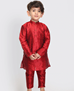 Picture of Sightly Red Kids Kurta Pyjama