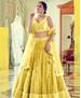 Picture of Comely Yellow Lehenga Choli