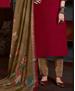 Picture of Charming Maroon Straight Cut Salwar Kameez