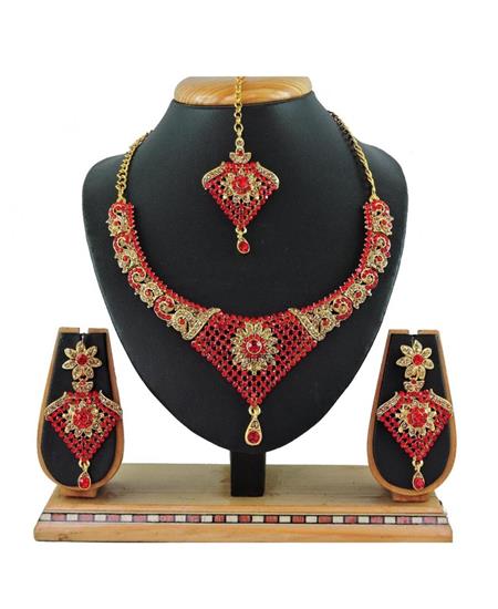 Picture of Ravishing Red Necklace Set