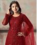 Picture of Bewitching Red Straight Cut Salwar Kameez