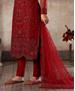 Picture of Bewitching Red Straight Cut Salwar Kameez