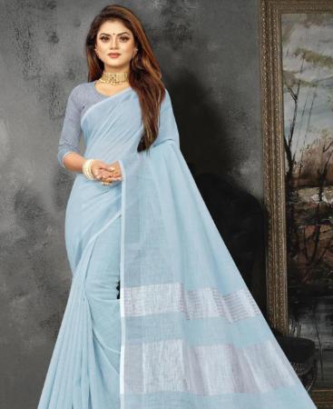 Picture of Gorgeous Sky Blue Casual Saree