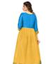 Picture of Superb Blue & Yellow Readymade Gown