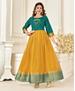 Picture of Marvelous Teal & Yellow Readymade Gown