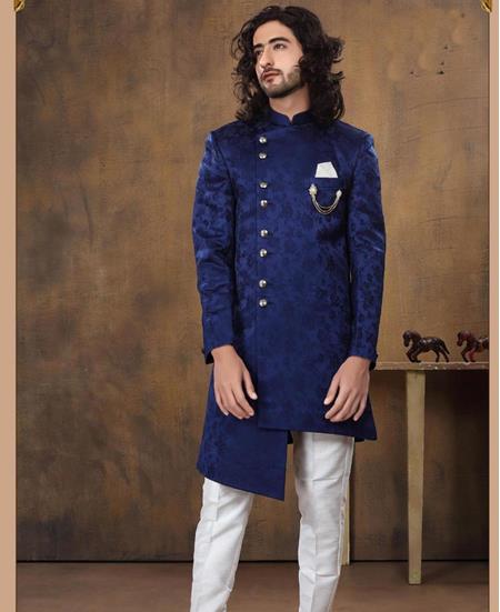 Picture of Gorgeous Navy Blue Indo Western
