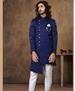 Picture of Gorgeous Navy Blue Indo Western