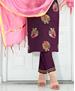 Picture of Appealing Wine Readymade Salwar Kameez