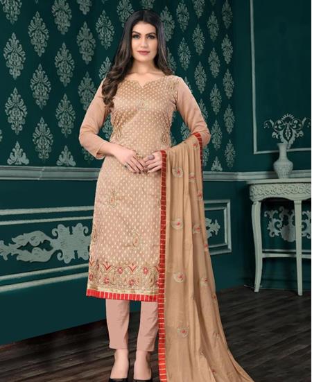 Picture of Comely Fawn Straight Cut Salwar Kameez