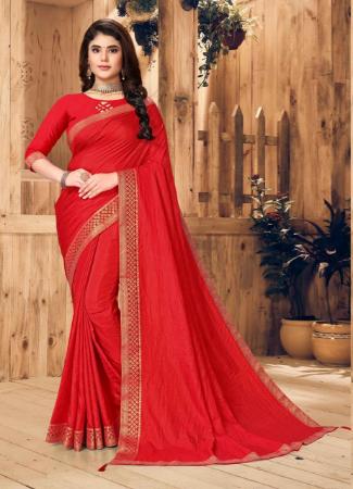 Picture of Well Formed Red Casual Saree